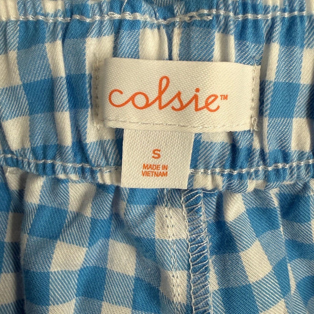 NWT Universal Thread White‎ V-Neck Tee & Colsie Gingham Pajama Shorts Set Small - Picture 14 of 15